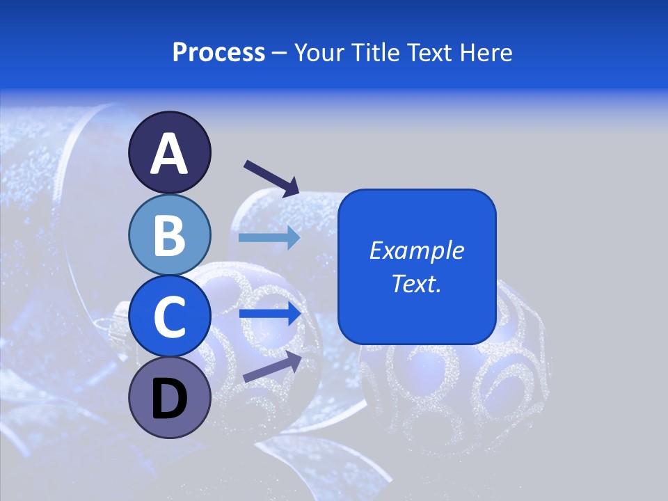 Blue Christmas Balls PowerPoint Template