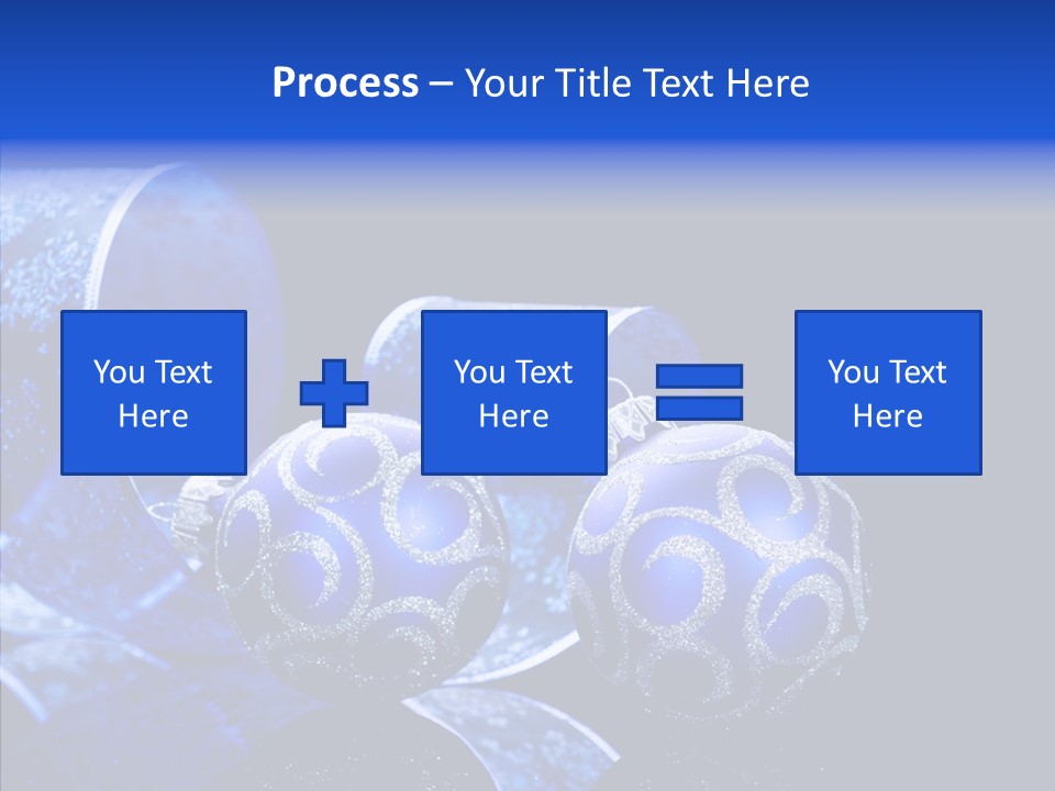 Blue Christmas Balls PowerPoint Template