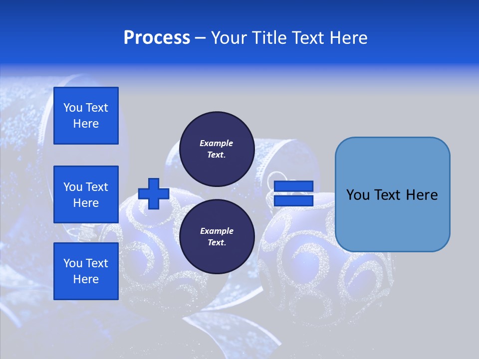 Blue Christmas Balls PowerPoint Template
