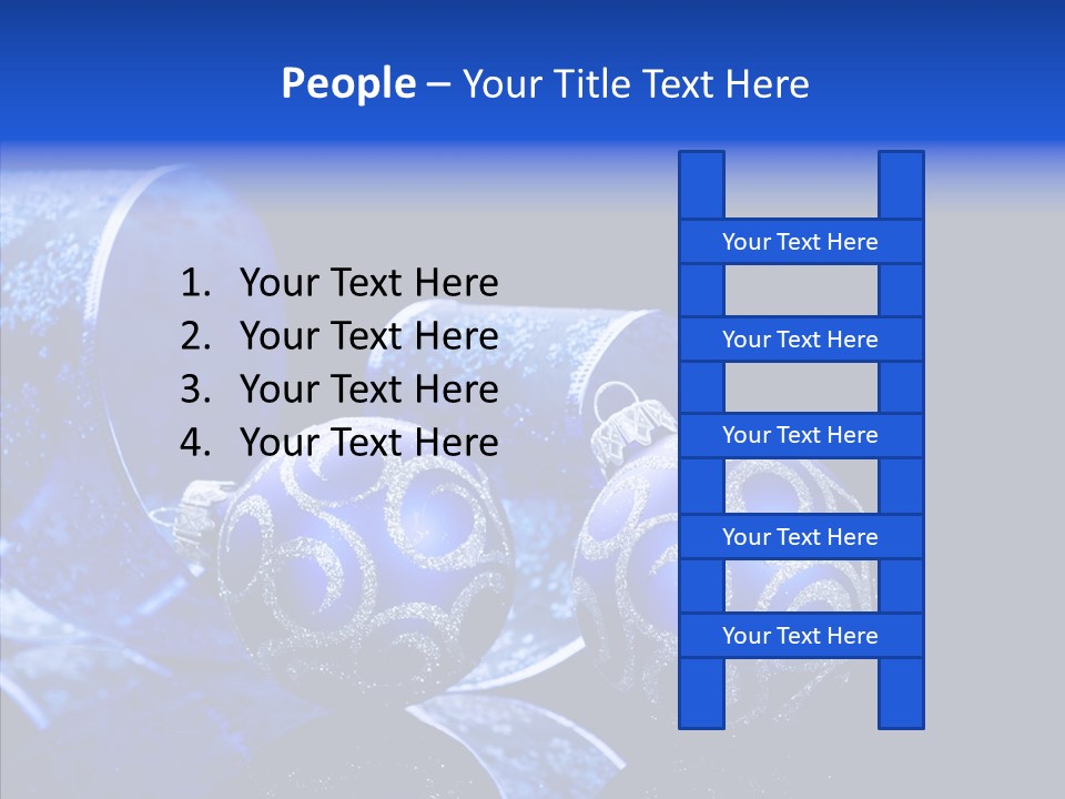 Blue Christmas Balls PowerPoint Template