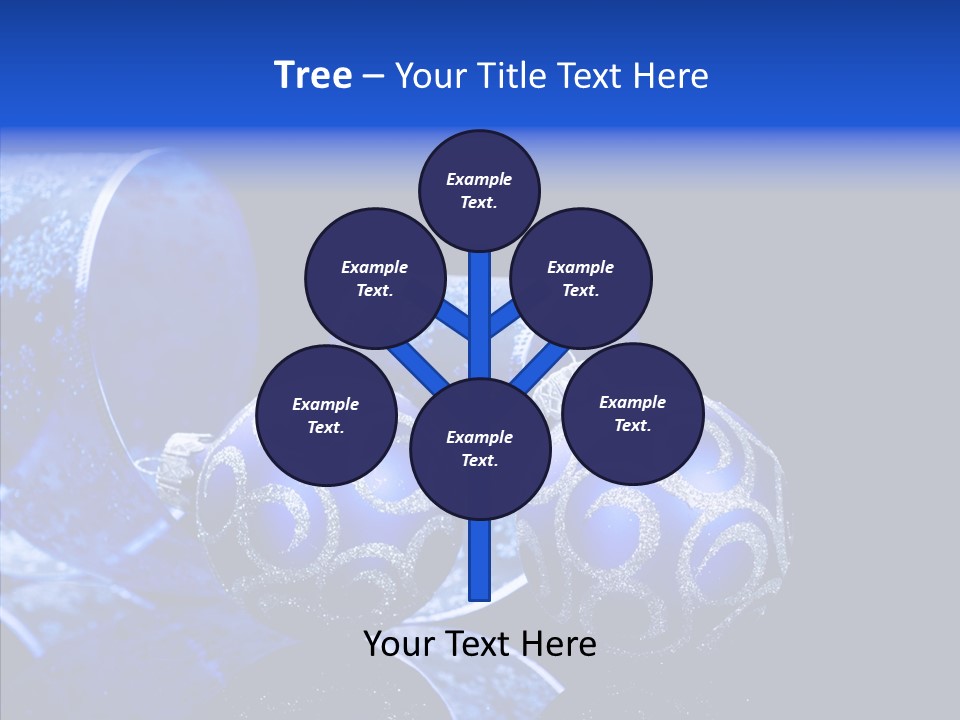 Blue Christmas Balls PowerPoint Template