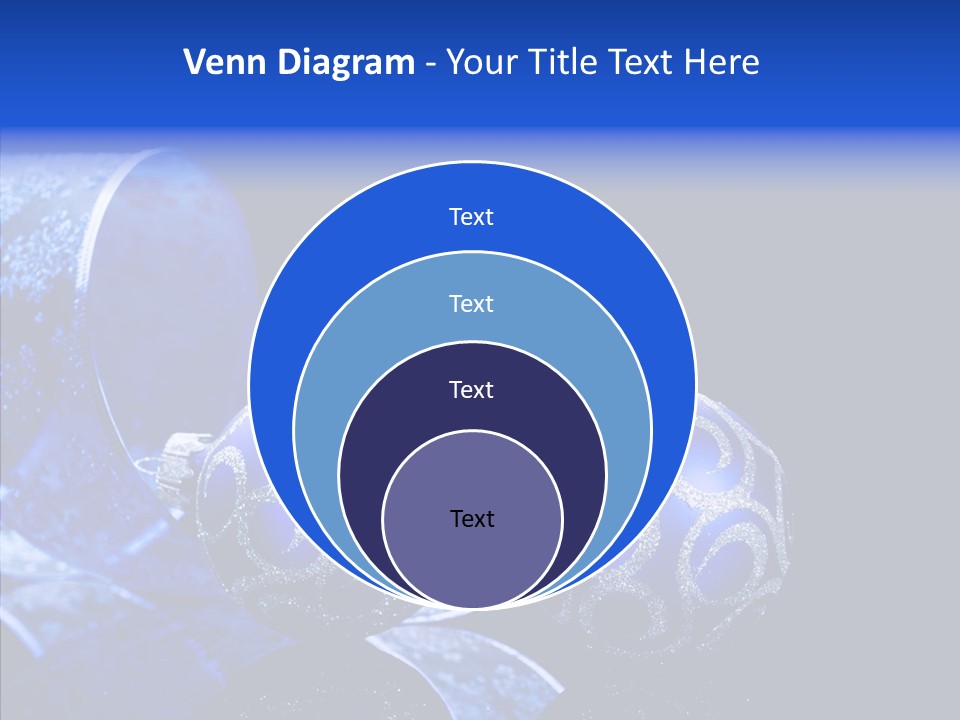 Blue Christmas Balls PowerPoint Template