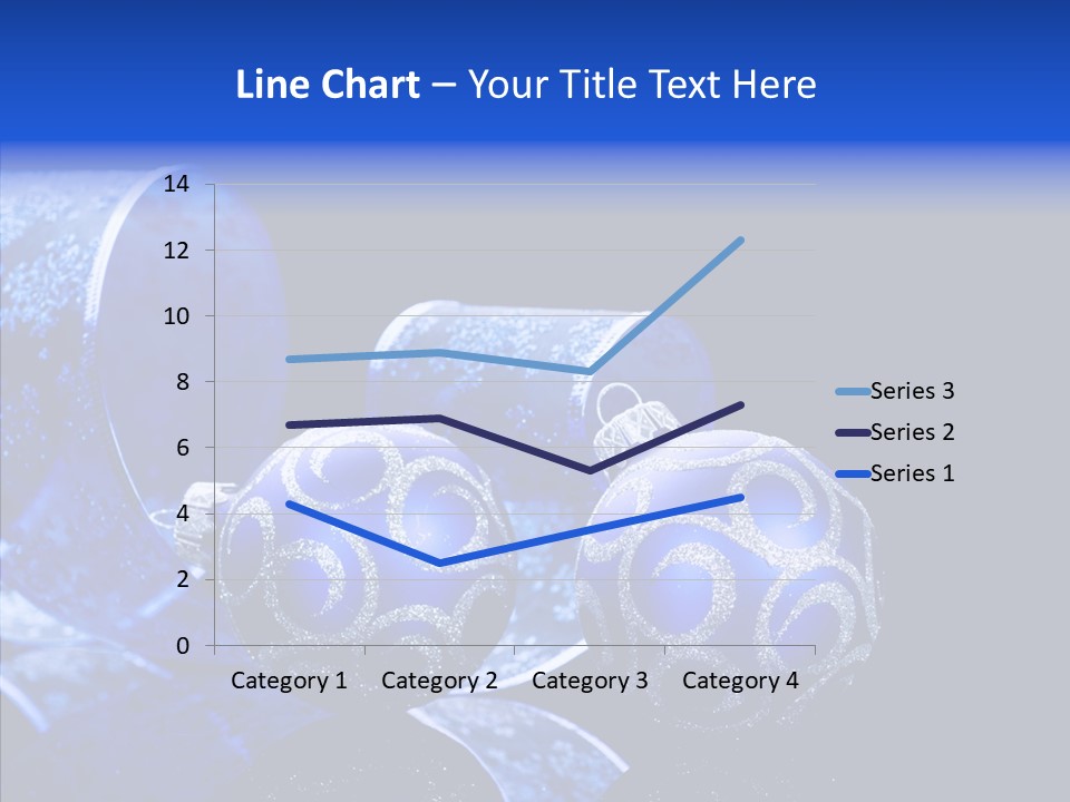 Blue Christmas Balls PowerPoint Template