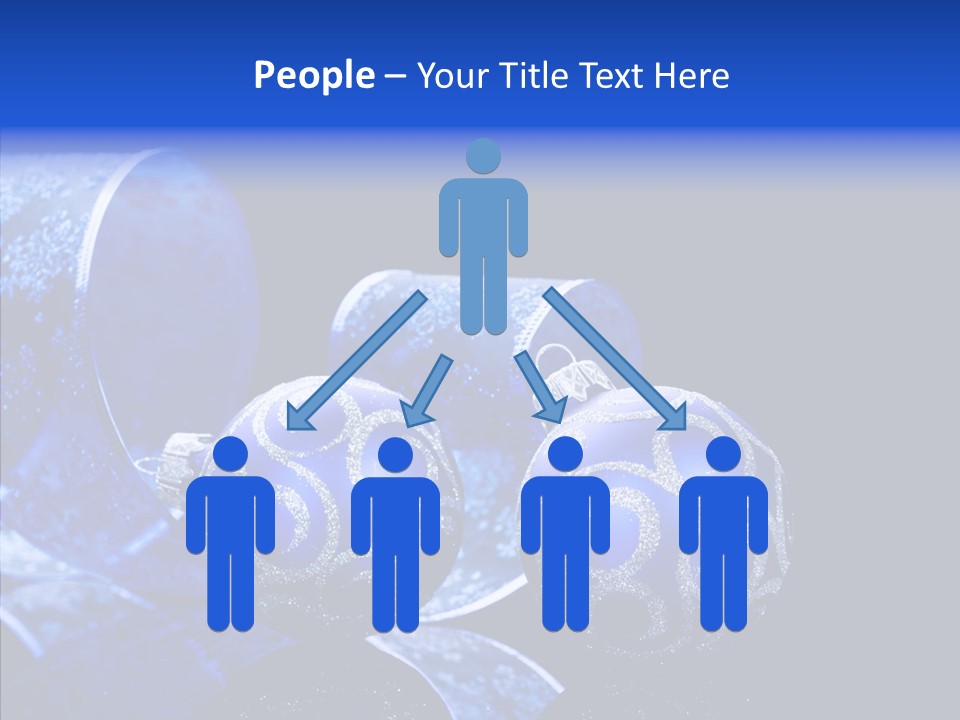 Blue Christmas Balls PowerPoint Template