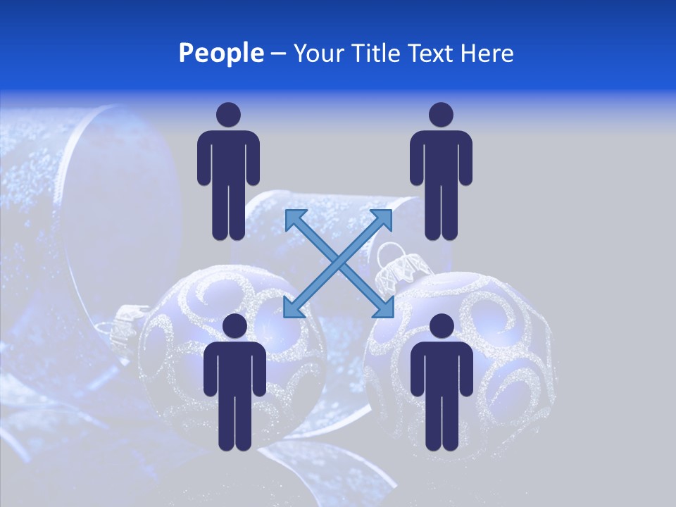 Blue Christmas Balls PowerPoint Template