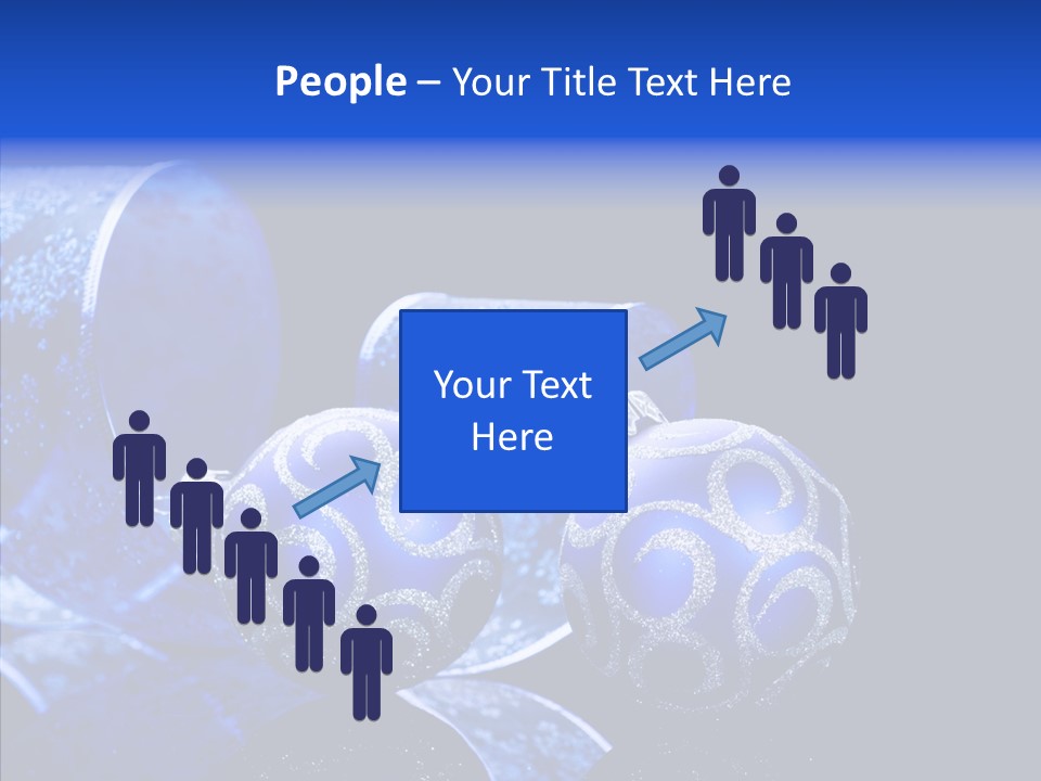 Blue Christmas Balls PowerPoint Template