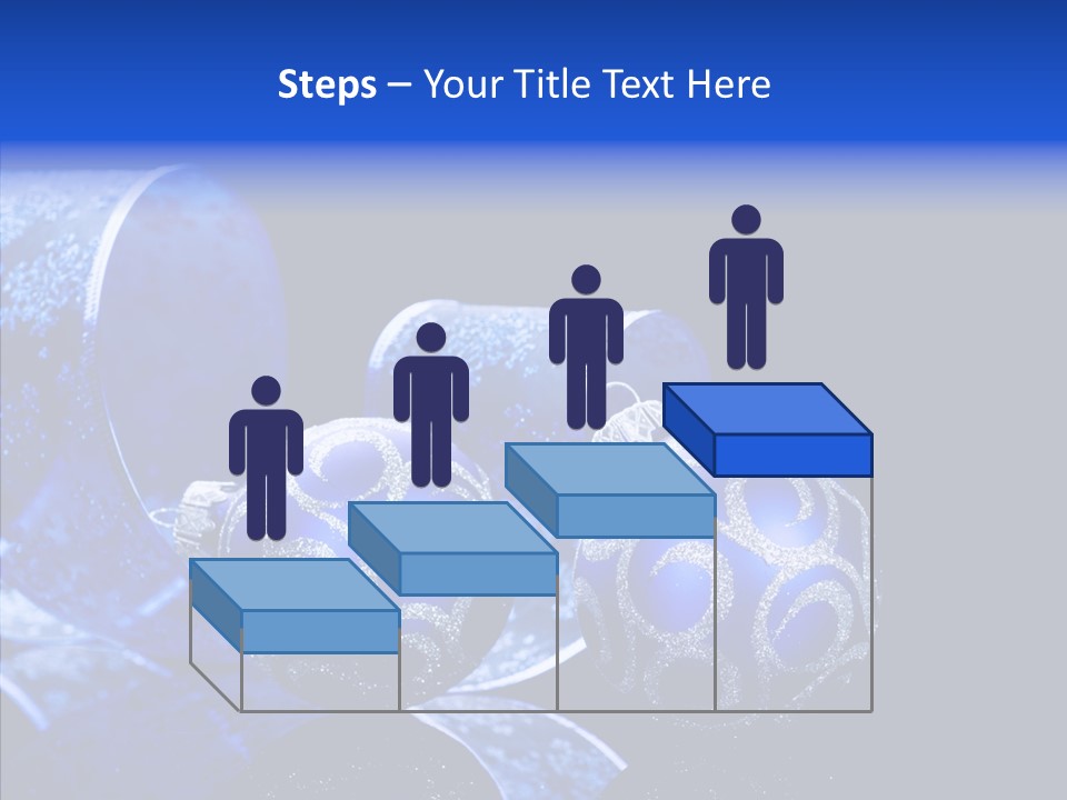 Blue Christmas Balls PowerPoint Template