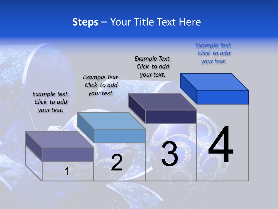 Blue Christmas Balls PowerPoint Template