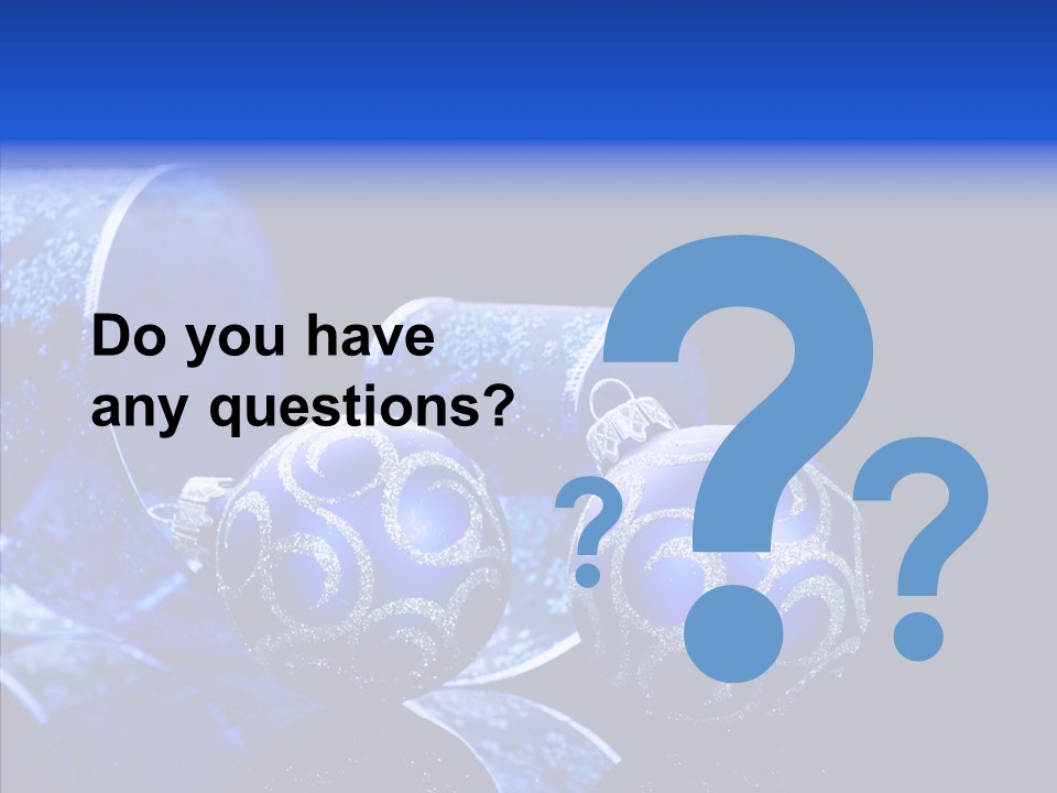 Blue Christmas Balls PowerPoint Template