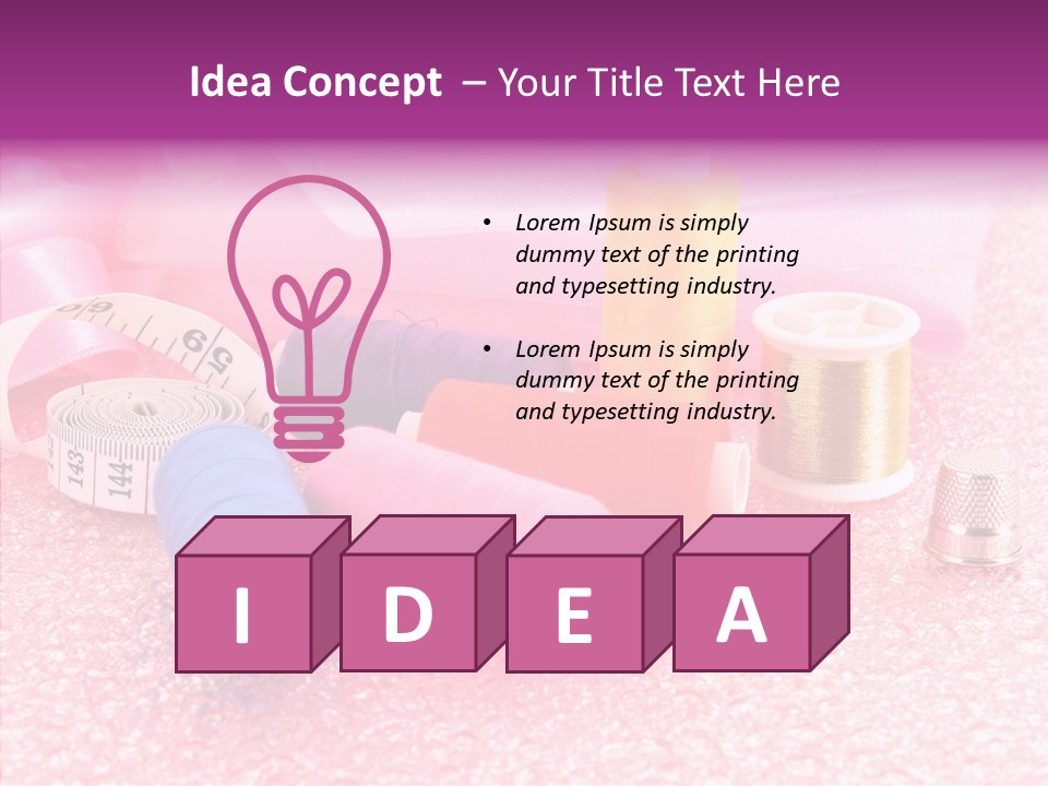 Button Spools Coil PowerPoint Template