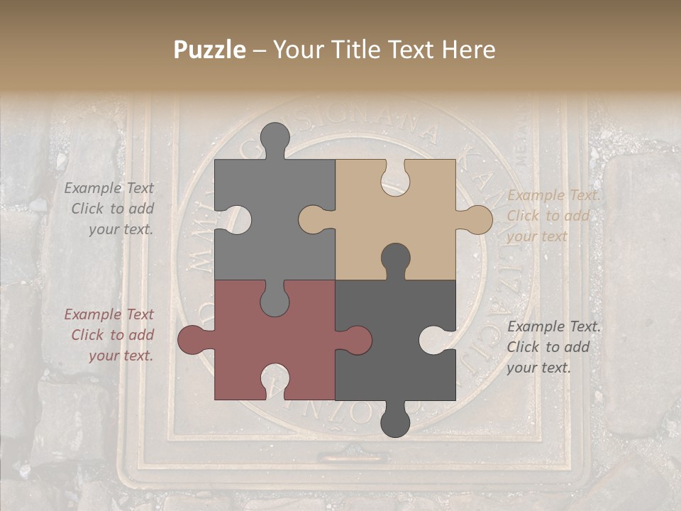 Croatia Gray Manhole PowerPoint Template