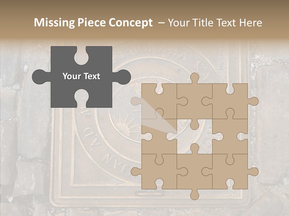 Croatia Gray Manhole PowerPoint Template