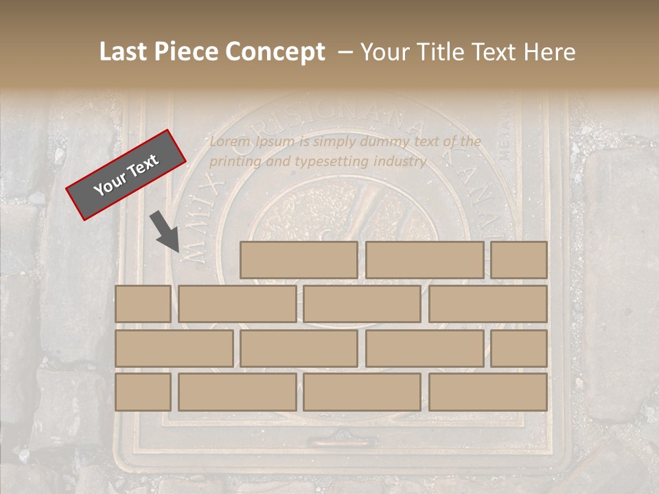 Croatia Gray Manhole PowerPoint Template