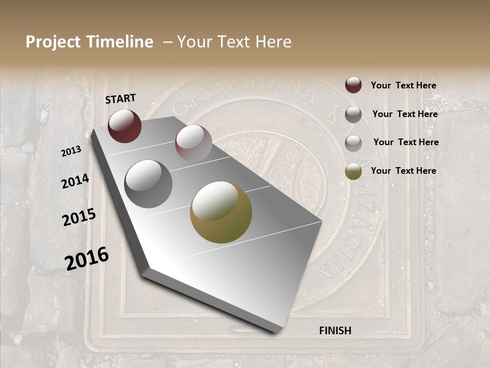 Croatia Gray Manhole PowerPoint Template