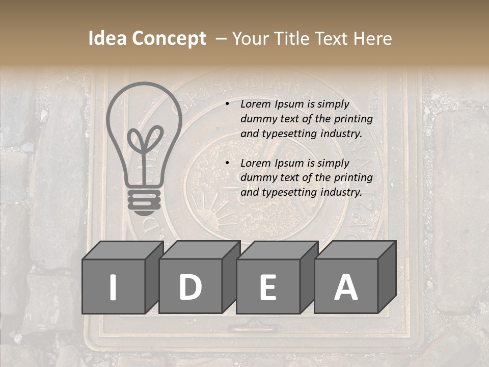 Croatia Gray Manhole PowerPoint Template