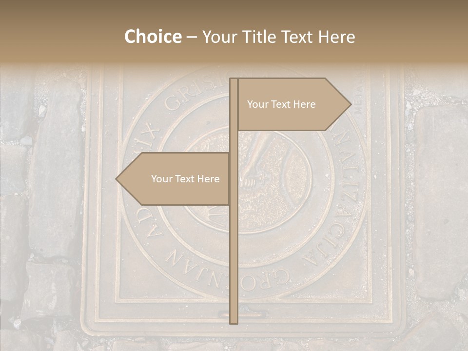 Croatia Gray Manhole PowerPoint Template