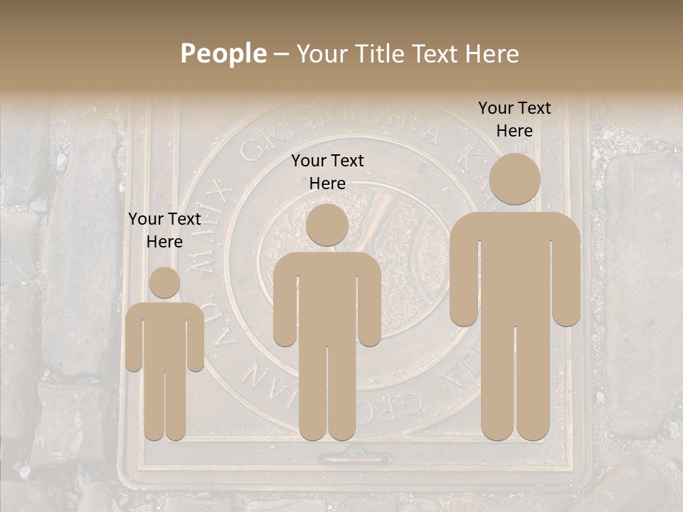 Croatia Gray Manhole PowerPoint Template