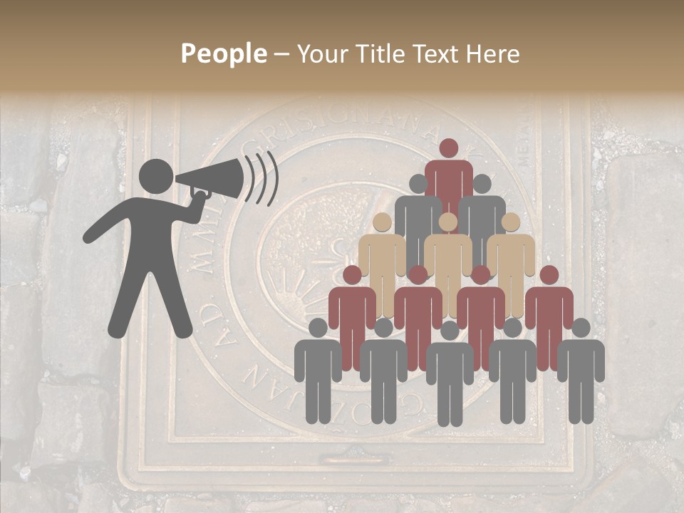 Croatia Gray Manhole PowerPoint Template