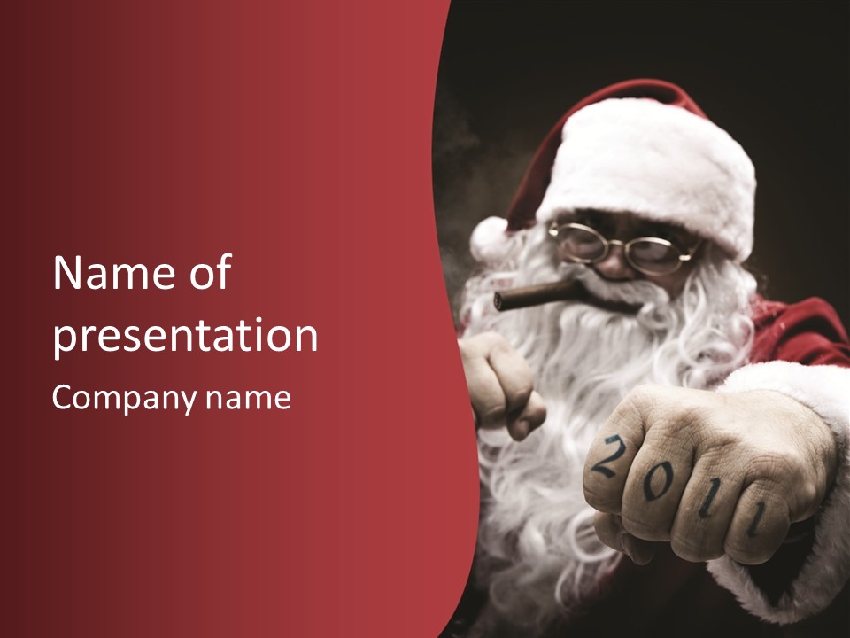 Kickboxing Christmas PowerPoint Template