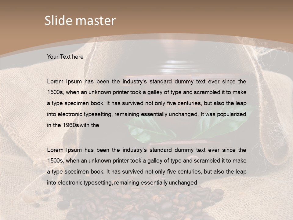 Espresso Bean Morning PowerPoint Template
