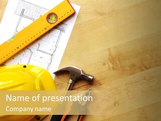 Hardhat And Tools PowerPoint Template