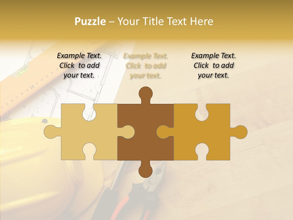 Hardhat And Tools PowerPoint Template