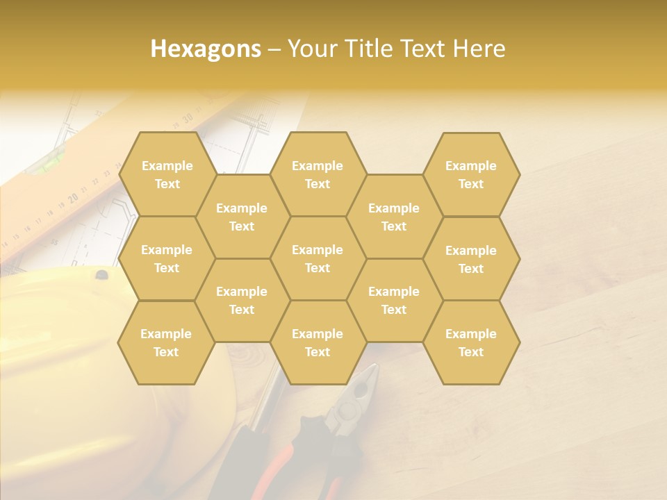 Hardhat And Tools PowerPoint Template