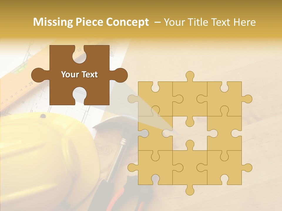 Hardhat And Tools PowerPoint Template