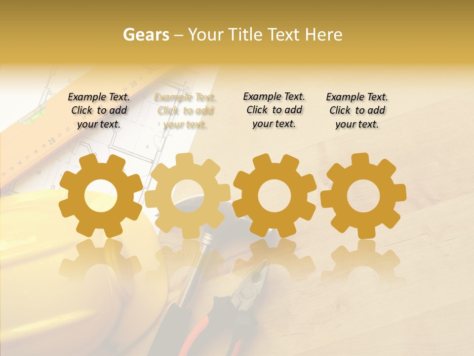 Hardhat And Tools PowerPoint Template