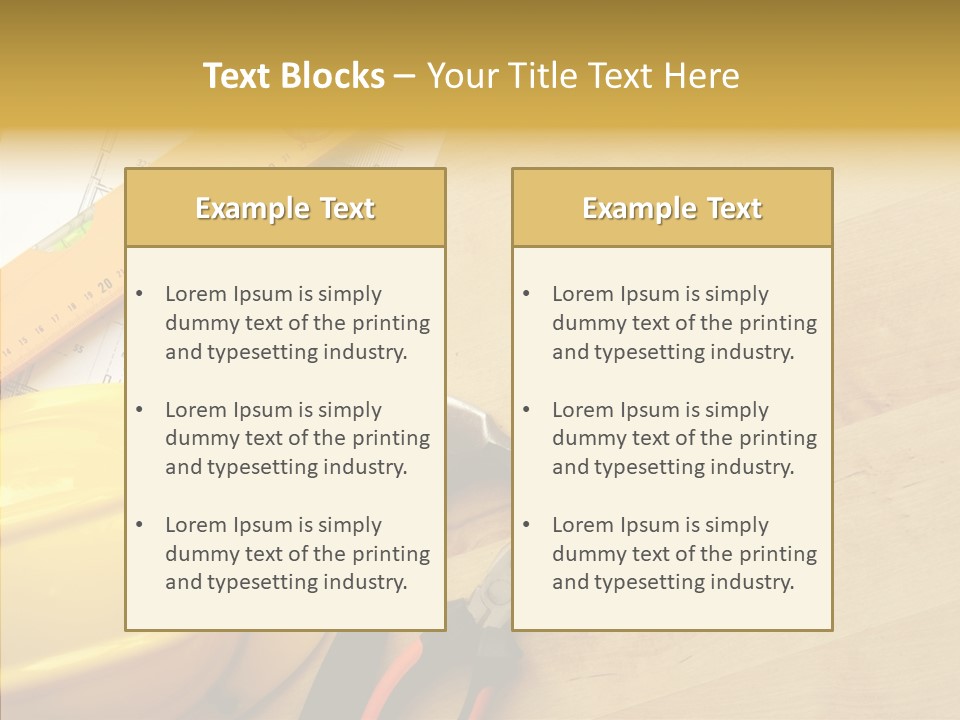 Hardhat And Tools PowerPoint Template