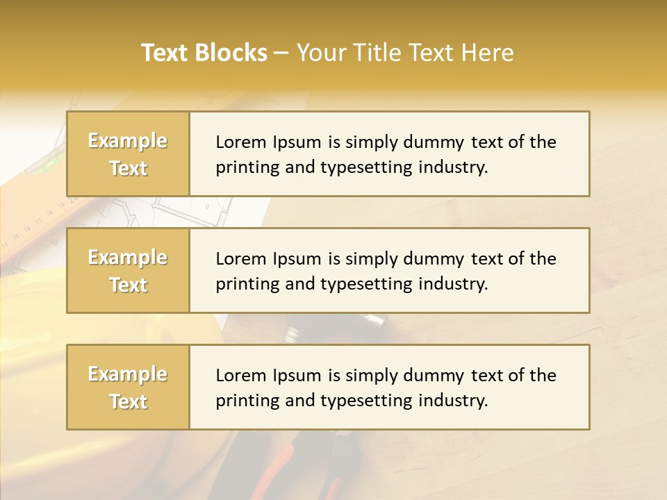 Hardhat And Tools PowerPoint Template