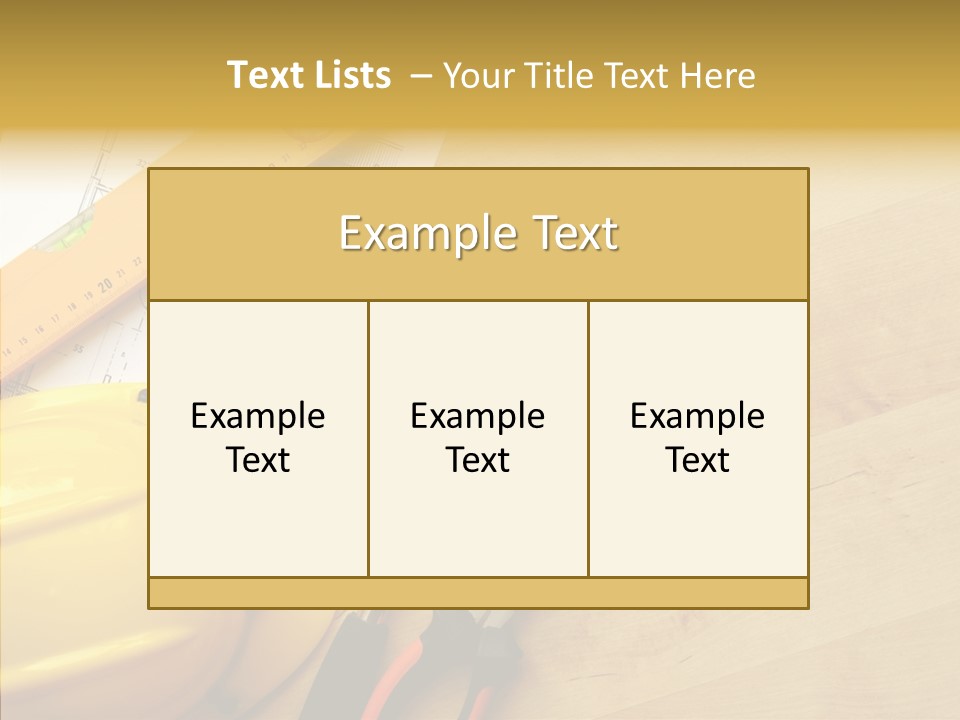 Hardhat And Tools PowerPoint Template