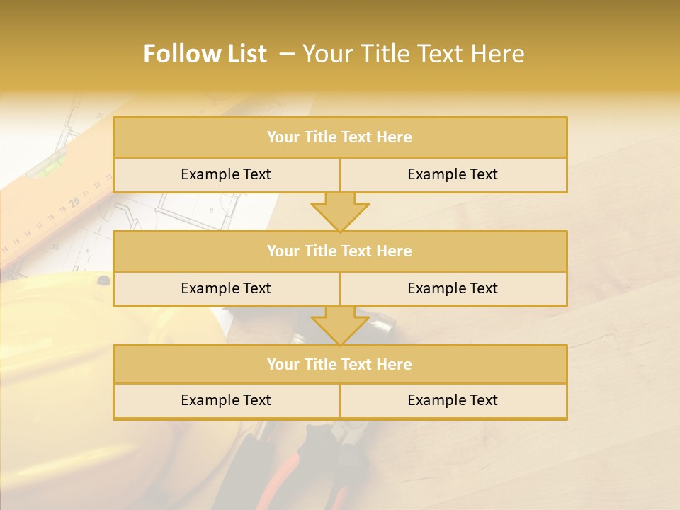 Hardhat And Tools PowerPoint Template
