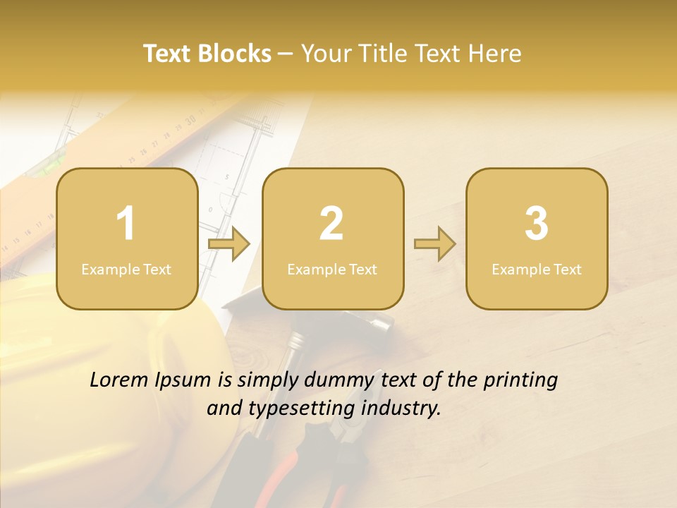 Hardhat And Tools PowerPoint Template