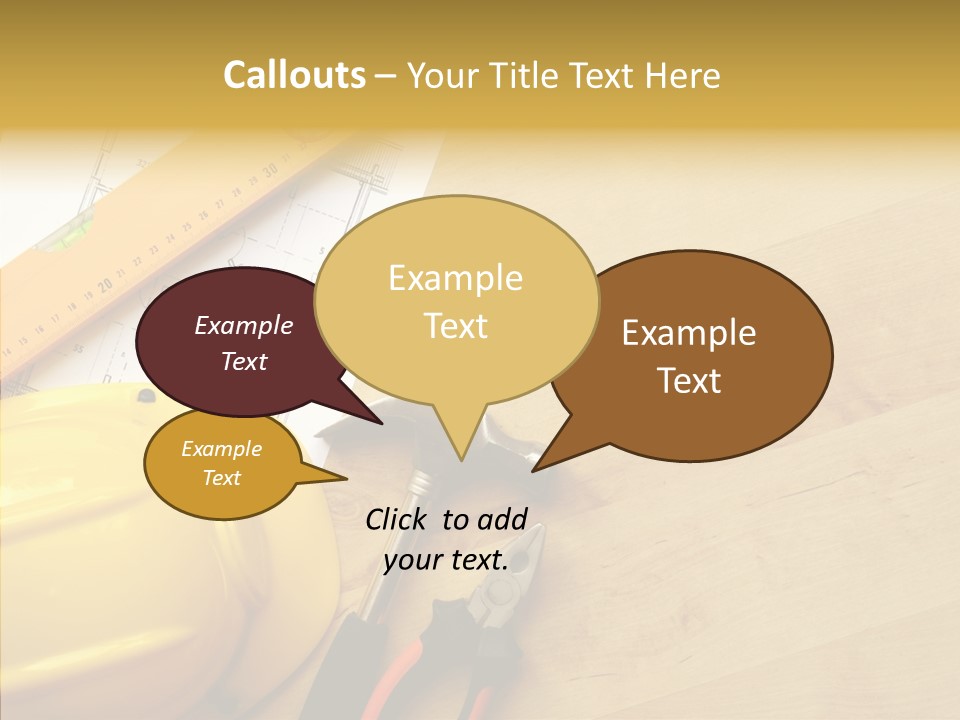 Hardhat And Tools PowerPoint Template