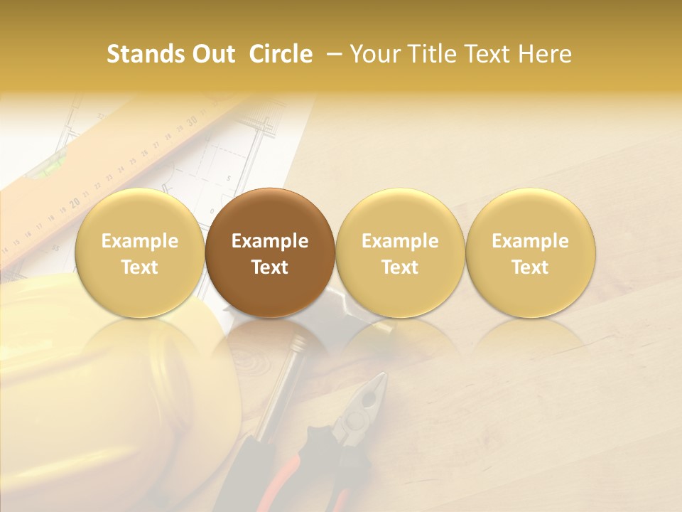 Hardhat And Tools PowerPoint Template