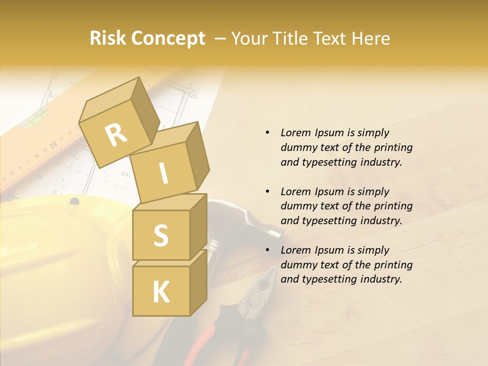 Hardhat And Tools PowerPoint Template