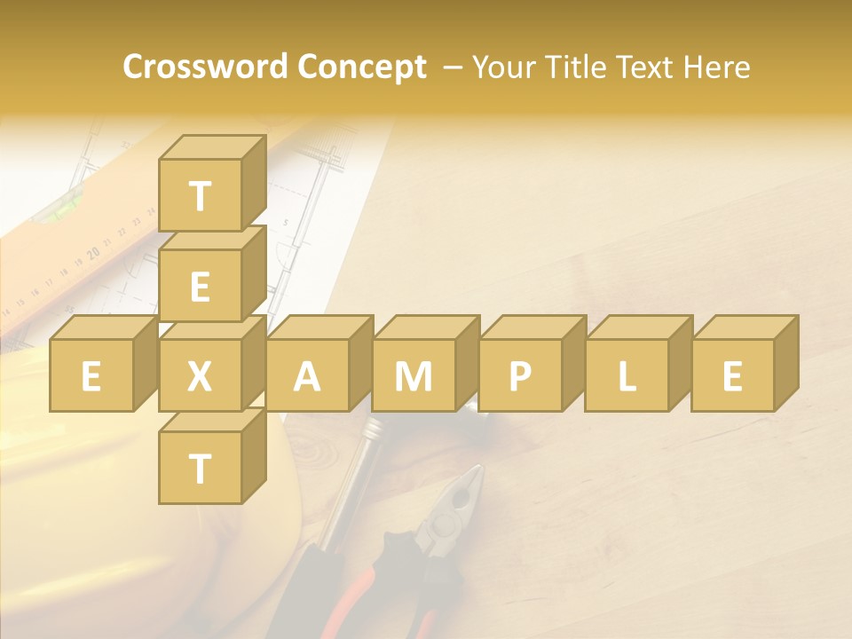 Hardhat And Tools PowerPoint Template