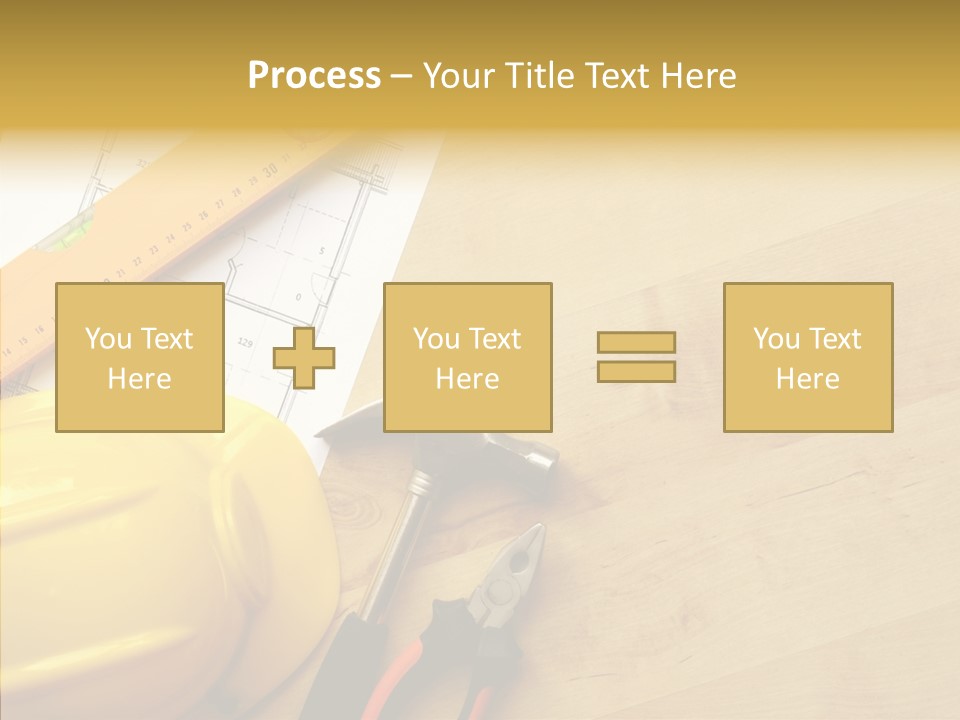 Hardhat And Tools PowerPoint Template
