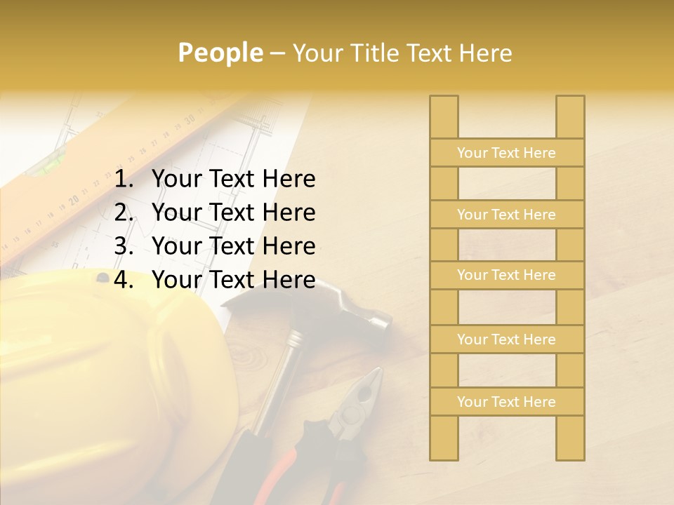 Hardhat And Tools PowerPoint Template