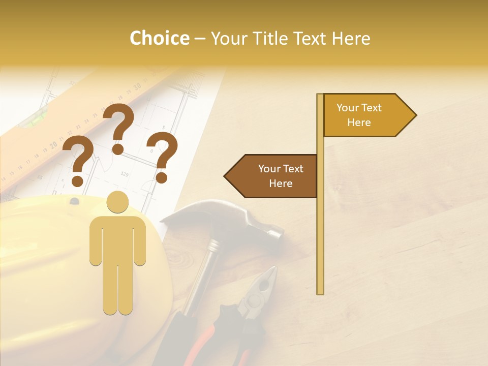 Hardhat And Tools PowerPoint Template