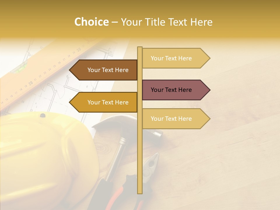 Hardhat And Tools PowerPoint Template