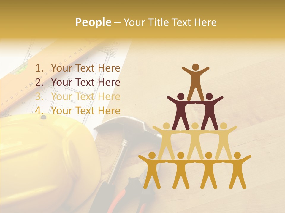 Hardhat And Tools PowerPoint Template