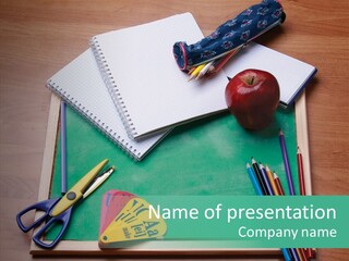 Class Pens Draw PowerPoint Template