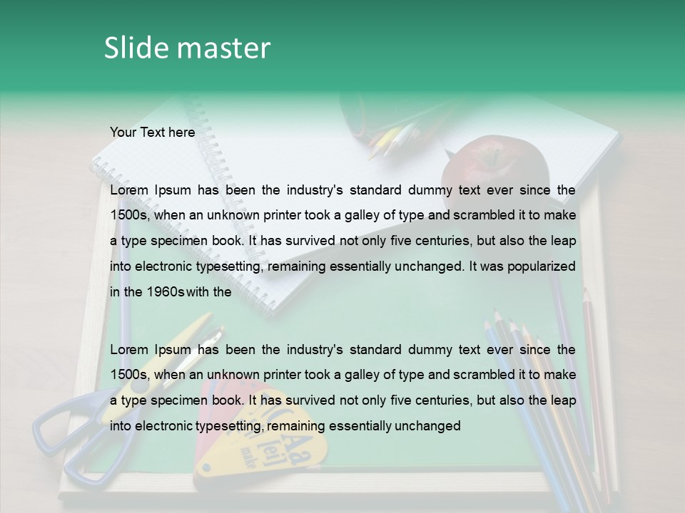 Class Pens Draw PowerPoint Template