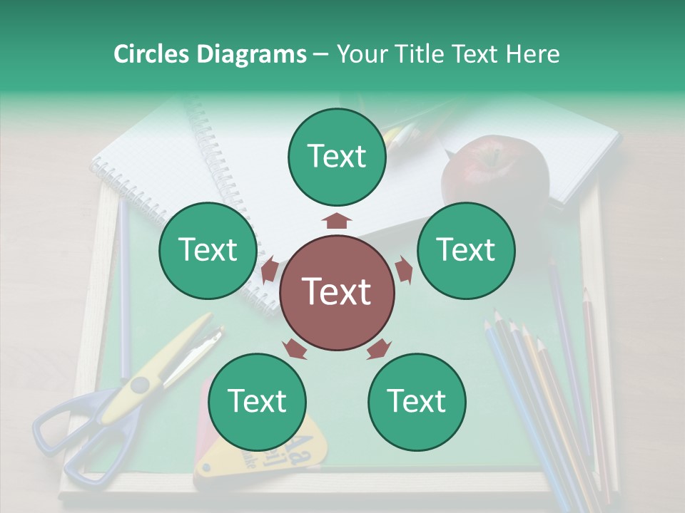 Class Pens Draw PowerPoint Template