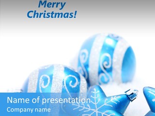 Ornate Christmas Snow PowerPoint Template