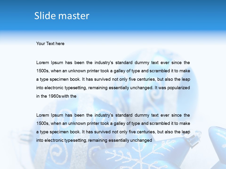 Ornate Christmas Snow PowerPoint Template