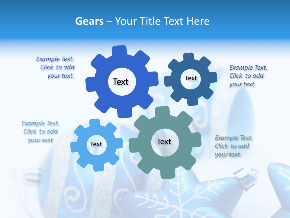 Ornate Christmas Snow PowerPoint Template
