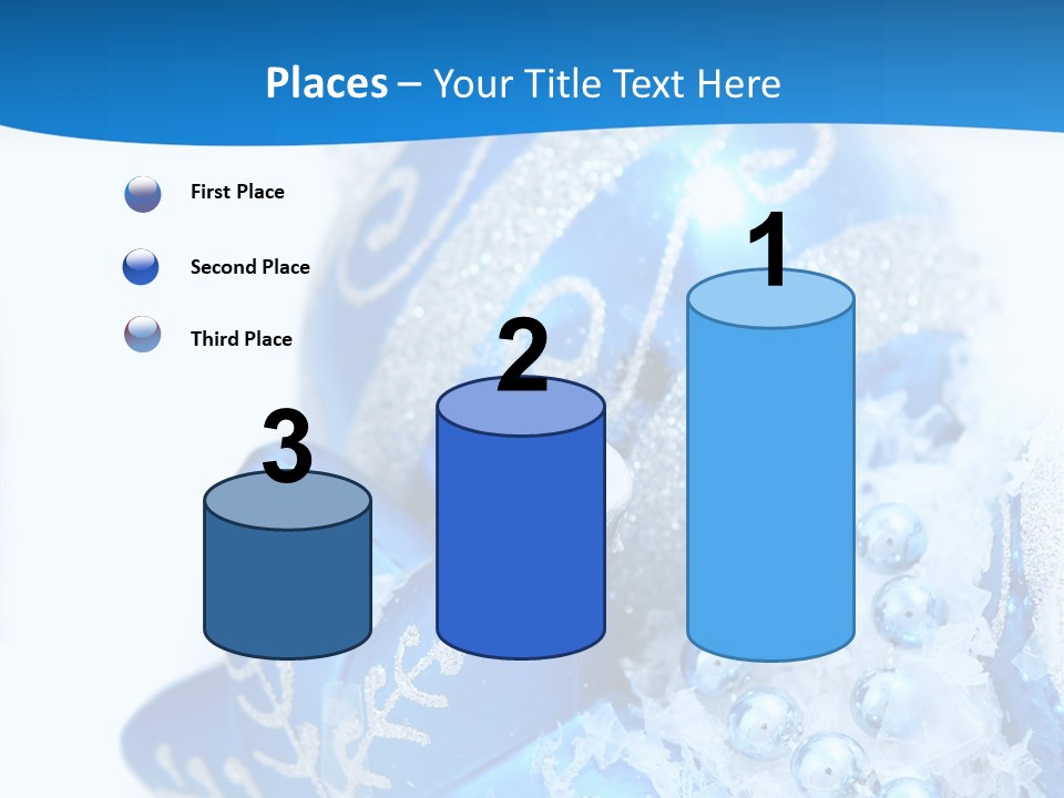 Blue Bauble Ornament PowerPoint Template